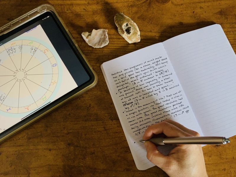 Starry night sky with celestial constellations - representing astrological guidance and cosmic wisdom